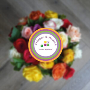 Bouquet de fleurs - Création du fleuriste multicolore